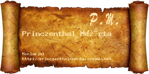 Princzenthal Márta névjegykártya